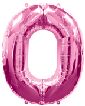 Number Zero Balloon in Pink